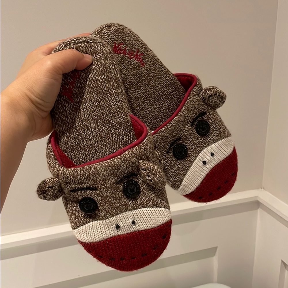 Target Nick & Nora collab Sock Monkey Knit Slippers